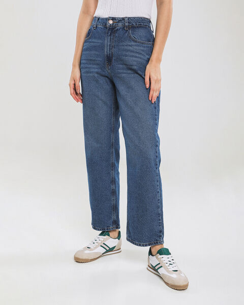 Jeans Straight Azul Marino